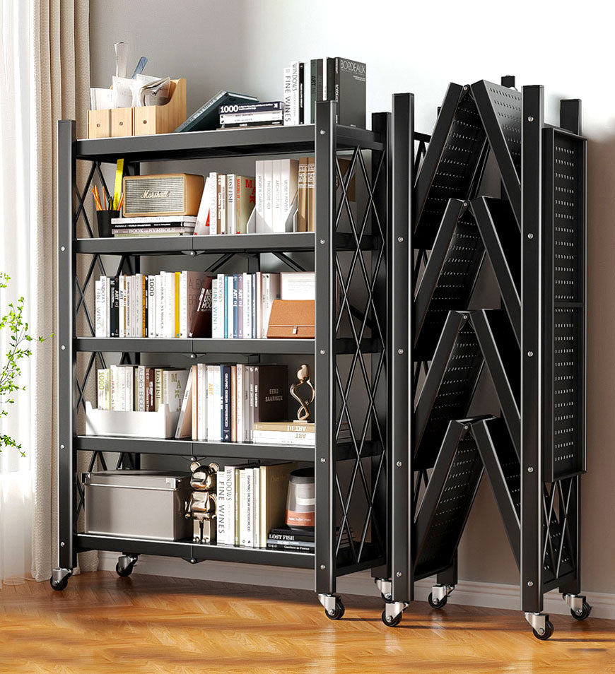 Joybos® Heavy Duty Foldable Metal Organizer Shelves with Wheels