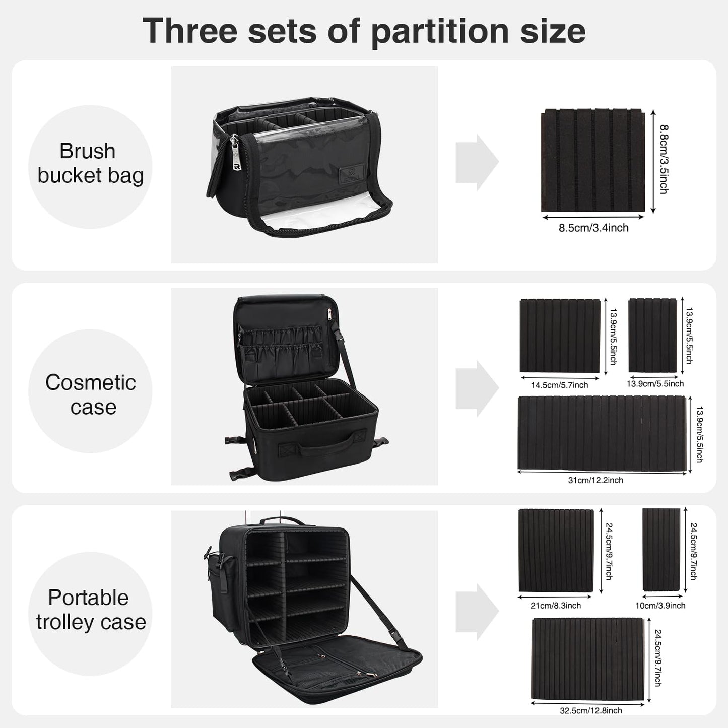 4 in 1 Rolling Makeup Case