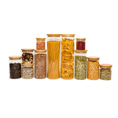 Kit with 11 Airtight Jars to Organize Your Kitchen